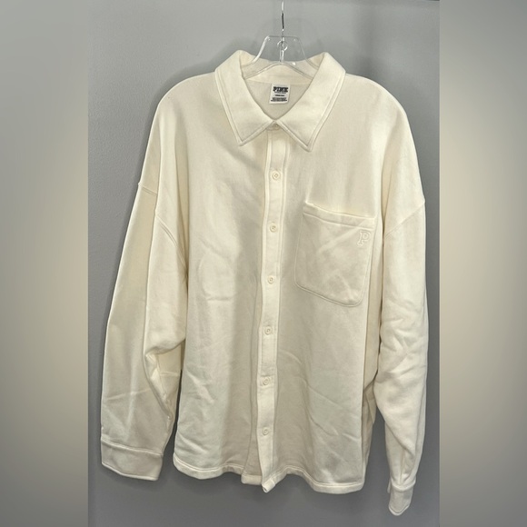Cream colored button down from Victorias Secret Pink - Picture 1 of 4